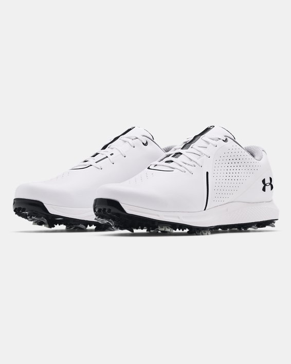 Men's UA Charged Draw RST Wide E Golf Shoes, White, pdpMainDesktop image number 3